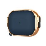 Wholesale Fashion Design Electroplated Full Body Hybrid Locking Lids Airpod Case Cover With Holder Clip for Apple Airpod Pro 2 / 1 (Blue)