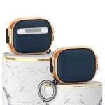 Wholesale Fashion Design Electroplated Full Body Hybrid Locking Lids Airpod Case Cover With Holder Clip for Apple Airpod Pro 2 / 1 (Blue/Rose)