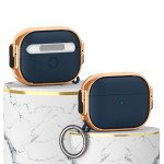 Wholesale Fashion Design Electroplated Full Body Hybrid Locking Lids Airpod Case Cover With Holder Clip for Apple Airpod Pro 2 / 1 (Blue)