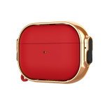 Wholesale Fashion Design Electroplated Full Body Hybrid Locking Lids Airpod Case Cover With Holder Clip for Apple Airpod Pro 2 / 1 (Red)