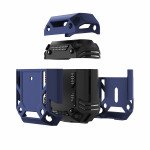 Wholesale Tech Armor Heavy Duty Hybrid Case with Hook for Apple Airpod 2 / 1 (Navy Blue)