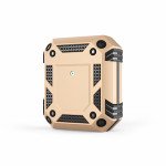 Wholesale Tech Armor Heavy Duty Hybrid Case with Hook for Apple Airpod 2 / 1 (Gold)