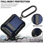 Wholesale Rugged Design Shockproof Anti-Scratch Protective Case with Tight Closure and Holder Clip for Apple Airpod Pro 2 / 1 (Navy Blue)