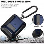 Wholesale Rugged Design Shockproof Anti-Scratch Protective Case with Tight Closure and Holder Clip for Apple Airpod 3 (Gen 3 2021) (Navy Blue)