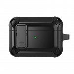 Wholesale Rugged Design Shockproof Anti-Scratch Protective Case with Tight Closure and Holder Clip for Apple Airpod Pro 2 / 1 (Black)