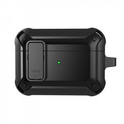 Rugged Design Shockproof Anti-Scratch Protective Case with Tight Closure and Holder Clip for Apple Airpod 3 (Gen 3 2021) (Black) Rugged Design Shockproof Anti-Scratch Protective Case with Tight Closure and Holder Clip for Apple Airpod 3 (Gen 3 2021) (Black)