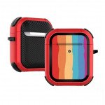 Thunder Strong Armor Heavy Duty Hybrid Case for Apple Airpod (Red)
