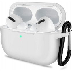 Premium Soft Silicone Skin Shockproof Protective Cover with Keychain Carabiner for Apple Airpod 3 (Gen 3 2021) (White) Premium Soft Silicone Skin Shockproof Protective Cover with Keychain Carabiner for Apple Airpod 3 (Gen 3 2021) (White)