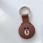 Wholesale Cute Cartoon Design Silicone Case Cover with Hook for Apple AirTag (Brown Bear)