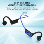 Wholesale Open Ear Bone Conduction Earhook Design Bluetooth Wireless Headset Headphone with Micro SD Card Slot AKZ-G3 for Universal Cell Phone And Bluetooth Device (Blue)