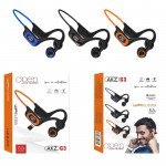 Wholesale Open Ear Bone Conduction Earhook Design Bluetooth Wireless Headset Headphone with Micro SD Card Slot AKZ-G3 for Universal Cell Phone And Bluetooth Device (Red)