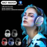 Wholesale LED Lights Deep Bass Wireless Bluetooth Headphone Headset with Built in Mic for Universal Cell Phone And Bluetooth Device AKZMAX10 (Silver)