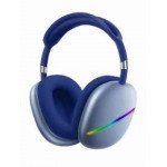 Wholesale LED Lights Deep Bass Wireless Bluetooth Headphone Headset with Built in Mic for Universal Cell Phone And Bluetooth Device AKZMAX10 (Blue)