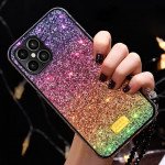 Wholesale Glitter Luxury Sparkle Rainbow Crystal Bling Diamond Case for Apple iPhone 12 / 12 Pro 6.1 (Red Mix)