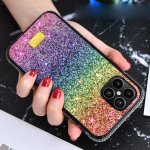 Wholesale Glitter Luxury Sparkle Rainbow Crystal Bling Diamond Case for Apple iPhone 12 / 12 Pro 6.1 (Purple Mix)