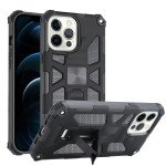 Tuff Armor Hybrid Stand Case with Magnetic Plate for Apple iPhone 13 Pro Max [6.7] (Black)
