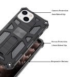 Wholesale Tuff Armor Hybrid Stand Case with Magnetic Plate for Apple iPhone 13 [6.1] (Tree Brown)