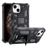 Tuff Armor Hybrid Stand Case with Magnetic Plate for Apple iPhone 13 [6.1] (Black)