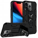 Wholesale Military Grade Armor Protection Stand Magnetic Feature Case for Apple iPhone 13 Pro Max (6.7) (Black)