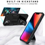 Wholesale Military Grade Armor Protection Stand Magnetic Feature Case for Apple iPhone 13 (6.1) / 16e (Black)