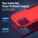 Wholesale Heavy Duty Strong Armor Hybrid Trailblazer Case Cover for Apple iPhone 13 Pro (6.1) (Red)