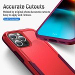 Wholesale Heavy Duty Strong Armor Hybrid Trailblazer Case Cover for Apple iPhone 13 Pro (6.1) (Red)