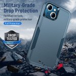 Wholesale Heavy Duty Strong Armor Hybrid Trailblazer Case Cover for Apple iPhone 13 (6.1) (Navy Blue)