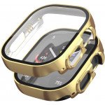 Wholesale Tempered Glass Screen Protector Full Coverage Shockproof Cover Case for Apple Watch Ultra 2 / 1 [49MM] (Gold)