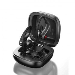 Earhook TWS Bluetooth Wireless Headphone Earbuds Gaming Headset With Battery Display for Universal Cell Phone And Bluetooth Device B10 (Black)