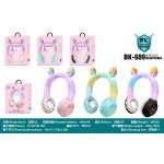 Wholesale Plush Soft Cute Colorful LED Lights Wireless Portable Headset for Universal Cell Phone And Bluetooth Device BK689 (Green)