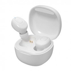 In Ear Sports Style TWS Bluetooth Wireless Headphone Earbuds Headset BM02 for Universal Cell Phone And Bluetooth Device (White)