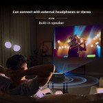 Wholesale 1080P Multimedia Home Theater Video Projector With Speaker Built in Classic Game Support and Remote, HDMI, AV, Micro SD, USB C for Universal Cell Phone, Device and More (White)