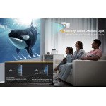 Wholesale 1080P Multimedia Home Theater Video Projector With Speaker Built in Classic Game Support and Remote, HDMI, AV, Micro SD, USB C for Universal Cell Phone, Device and More (White)