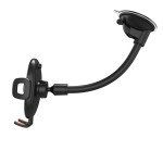 Wholesale Car Windshield Dashboard Long Flexible Suction Cup Arm Cell Phone Holder Mount C036 for Universal Cell Phone (Black)