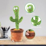 Wholesale Dancing Singing Funny Cactus Bluetooth Wireless Speaker Toy Song Recording Play Music USB Powered for Universal Cell Phone, Device (Green)