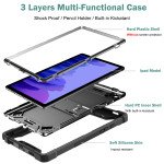 Wholesale Shockproof Durable Heavy Duty Hybrid Sturdy Kickstand Protective Tablet Cover Case for Samsung Galaxy Tab A7 Lite (2021) (Hot Pink/Black)