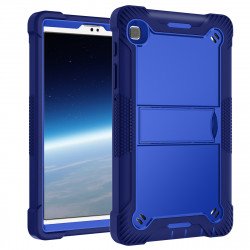 Shockproof Durable Heavy Duty Hybrid Sturdy Kickstand Protective Tablet Cover Case for Samsung Galaxy Tab A7 Lite (2021) (Blue/Blue)