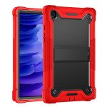 Wholesale Shockproof Durable Heavy Duty Hybrid Sturdy Kickstand Protective Tablet Cover Case for Samsung Galaxy Tab A7 Lite (2021) (Red/Black)