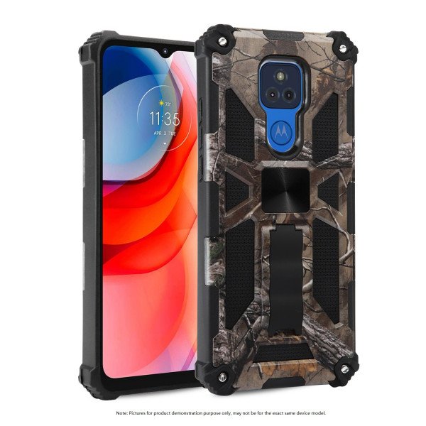 Wholesale Tuff Armor Hybrid Stand Case with Magnetic Plate for Samsung Galaxy A22 5G (Tree Brown)