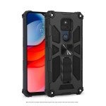 Tuff Armor Hybrid Stand Case with Magnetic Plate for Samsung Galaxy A22 4G (Black)