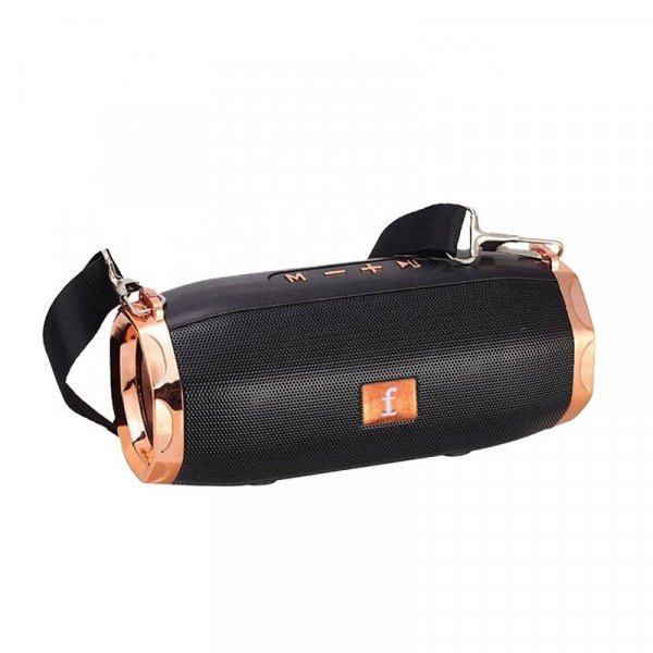 Wholesale Bronze Ring Drum Style Outdoor Carrying Strap Wireless FM Radio Bluetooth Speaker ET805 for Universal Cell Phone And Bluetooth Device (Black)