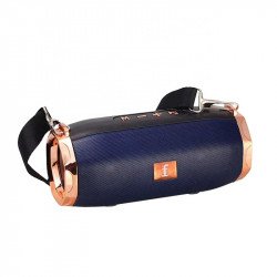 Bronze Ring Drum Style Outdoor Carrying Strap Wireless FM Radio Bluetooth Speaker ET805 for Universal Cell Phone And Bluetooth Device (Blue)