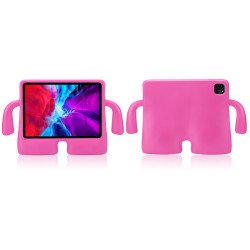 Silicone Standing Monster With Handle Shockproof Durable Protective Cover Case For Kids for iPad Air 5 [2022], iPad Air 4 [2020], iPad Pro 11 (2022 / 2021 / 2020) (Pink)