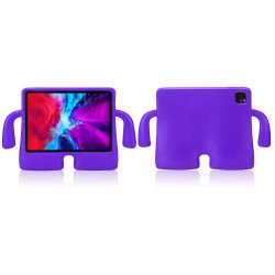 Silicone Standing Monster With Handle Shockproof Durable Protective Cover Case For Kids for iPad Air 5 [2022], iPad Air 4 [2020], iPad Pro 11 (2022 / 2021 / 2020) (Purple)