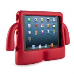 Silicone Standing Monster With Handle Shockproof Durable Protective Cover Case For Kids for iPad Mini 6 [2021] (Red)