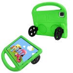 Wholesale Silicone Car Wheel Stand With Handle Shockproof Durable Protective Cover Case For Kids for iPad Air 5 [2022], iPad Air 4 [2020], iPad Pro 11 (2022 / 2021 / 2020) (Green)