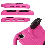 Wholesale Silicone Car Wheel Stand With Handle Shockproof Durable Protective Cover Case For Kids for iPad Air 5 [2022], iPad Air 4 [2020], iPad Pro 11 (2022 / 2021 / 2020) (Pink)