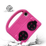 Wholesale Silicone Car Wheel Stand With Handle Shockproof Durable Protective Cover Case For Kids for Apple iPad Air 5 [2022], iPad Air 4 [2020], iPad Pro 11 (2022 / 2021 / 2020) (Pink)