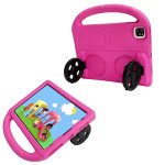 Wholesale Silicone Car Wheel Stand With Handle Shockproof Durable Protective Cover Case For Kids for iPad Air 5 [2022], iPad Air 4 [2020], iPad Pro 11 (2022 / 2021 / 2020) (Pink)