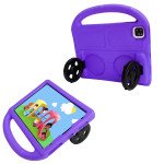 Wholesale Silicone Car Wheel Stand With Handle Shockproof Durable Protective Cover Case For Kids for iPad Air 5 [2022], iPad Air 4 [2020], iPad Pro 11 (2022 / 2021 / 2020) (Purple)